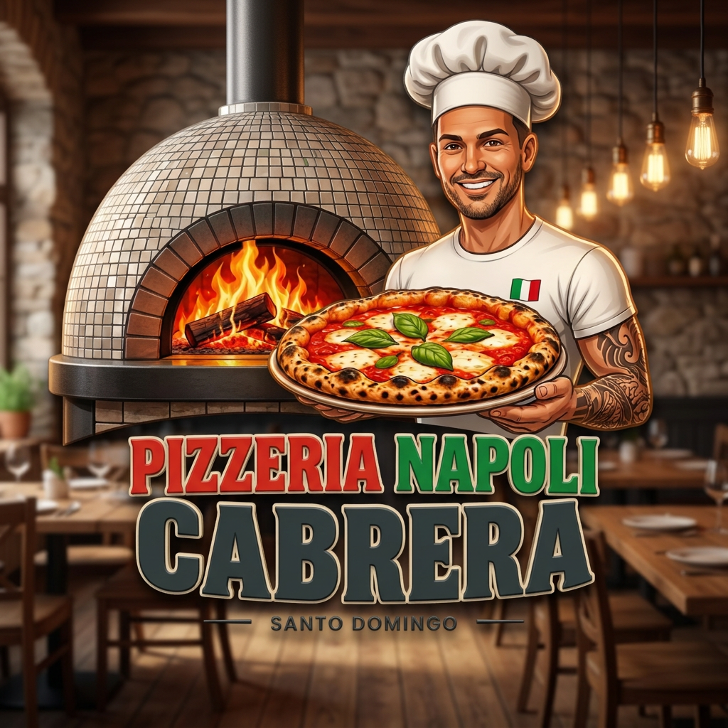Pizzeria Napoli Cabrera — il nostro pizzaiolo davanti al forno